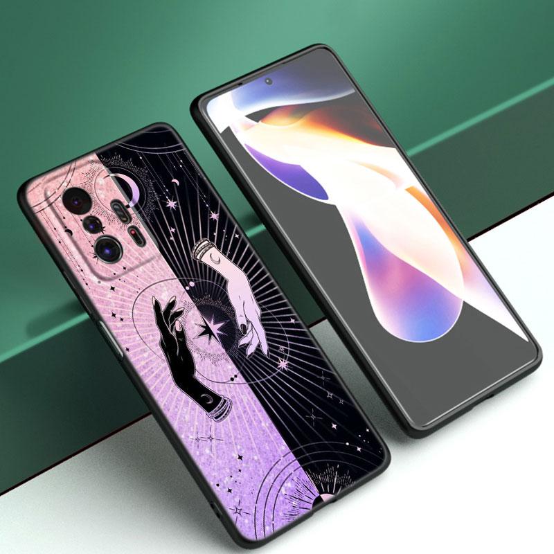 Wiedźma i Kot Etui na Telefon na Zamówienie Dla Xiaomi Mi A2 8 9 SE Note 10 10T 11 12 Lite 9T 11T 12S 12T Pro A3 6X 12X Miękkie TPU Czarne Etui
