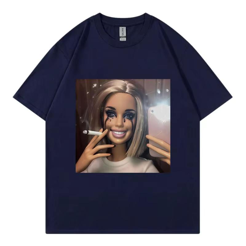 What Is Love Funny Disgusting Doll Face Meme Tshirt Gothic Fashion Short Sleeve Tshirts Unisex Women Casual Oversized T Shirts
