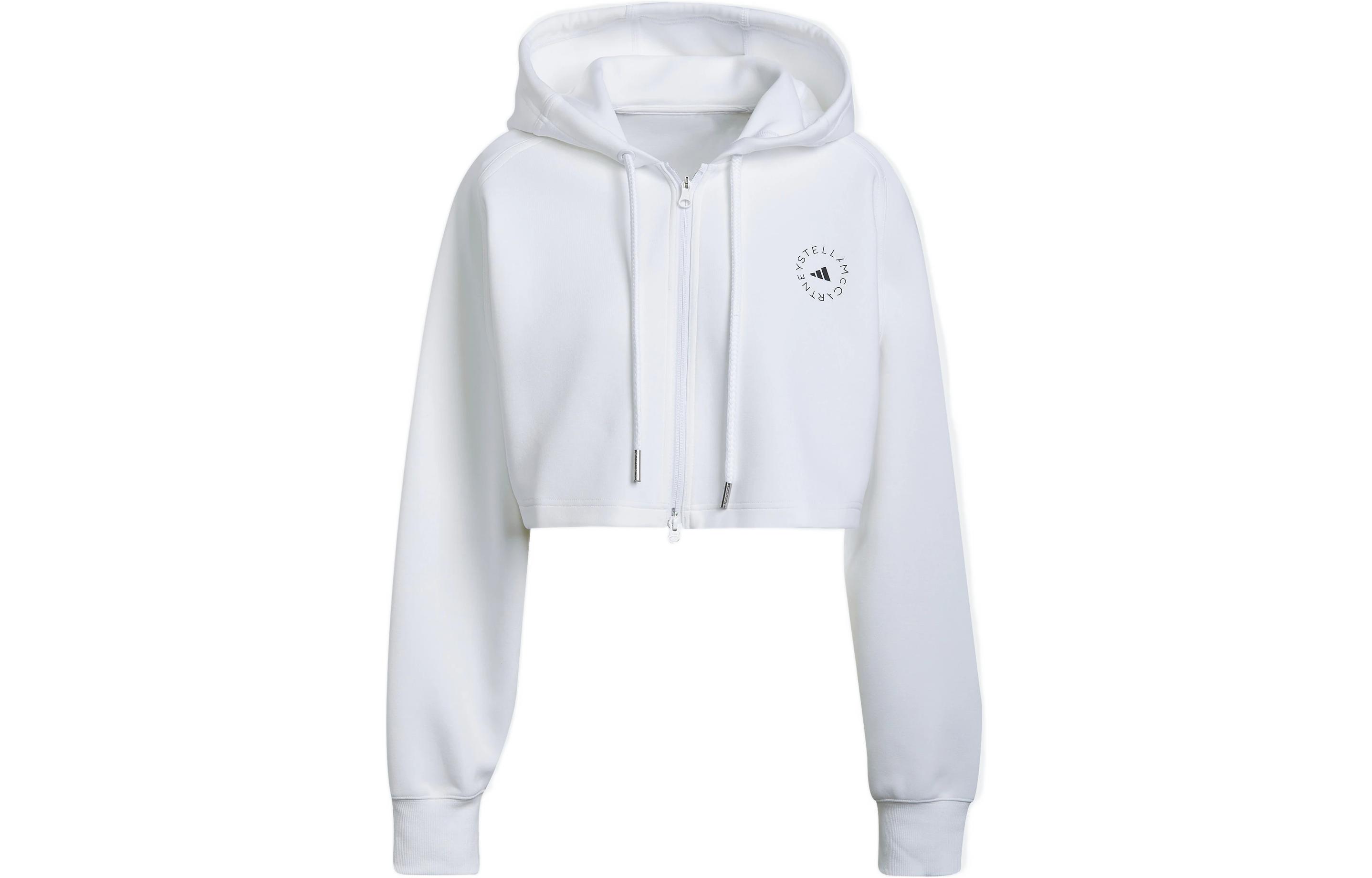 Adidas X Stella McCartney Cropped Coats Women s White Hooded Moderate H59963 L
