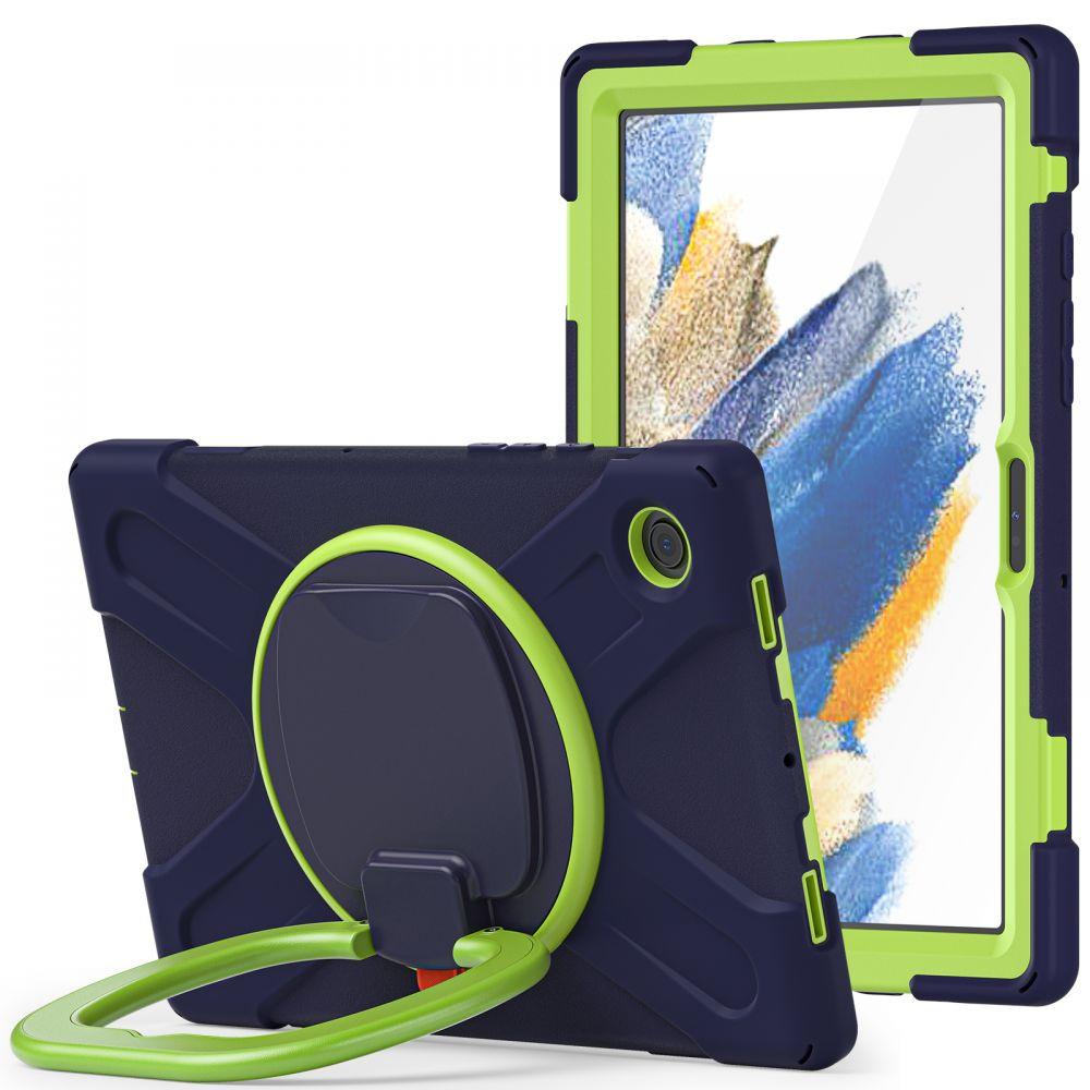 Hülle für Samsung Galaxy Tab A8 10.5 SM-X200 SM-X205, Gepanzert, Blau Grün