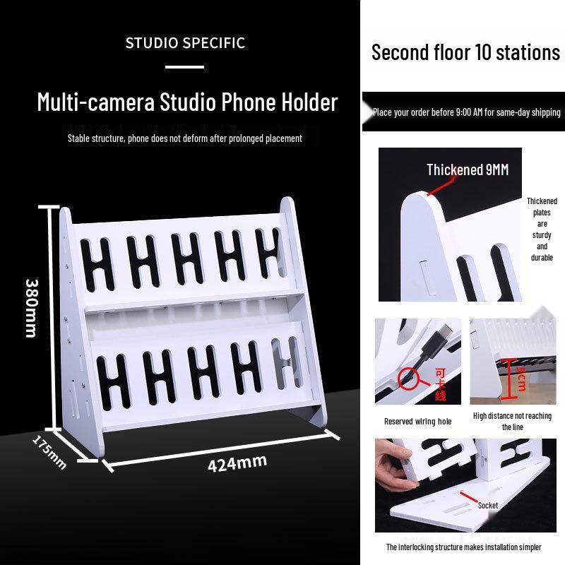 Multi-Device Vertical Charging Station: Simple Desktop Multi-Phone Holder