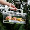 Food Storage Box Snack Box Container with Lid Large Capacity BPA Free Transparent Design Easy to Clean Divided Serving Tray