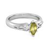 Keltisk Peridotring 925 Sterling Silver Trinityknut Bandring