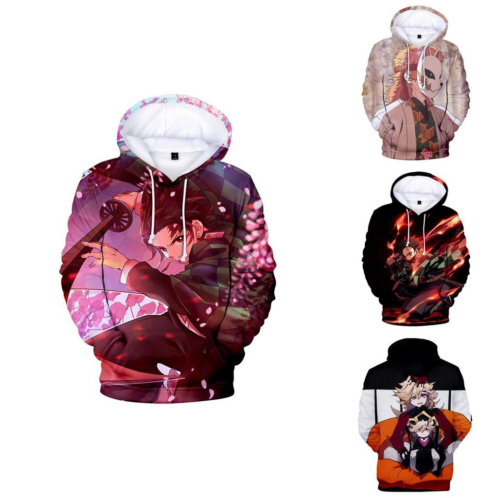 Vibrant Demon Slayer Kimetsu No Yaiba 3d Printed Hoodie Sweatshirt For Casual Wear