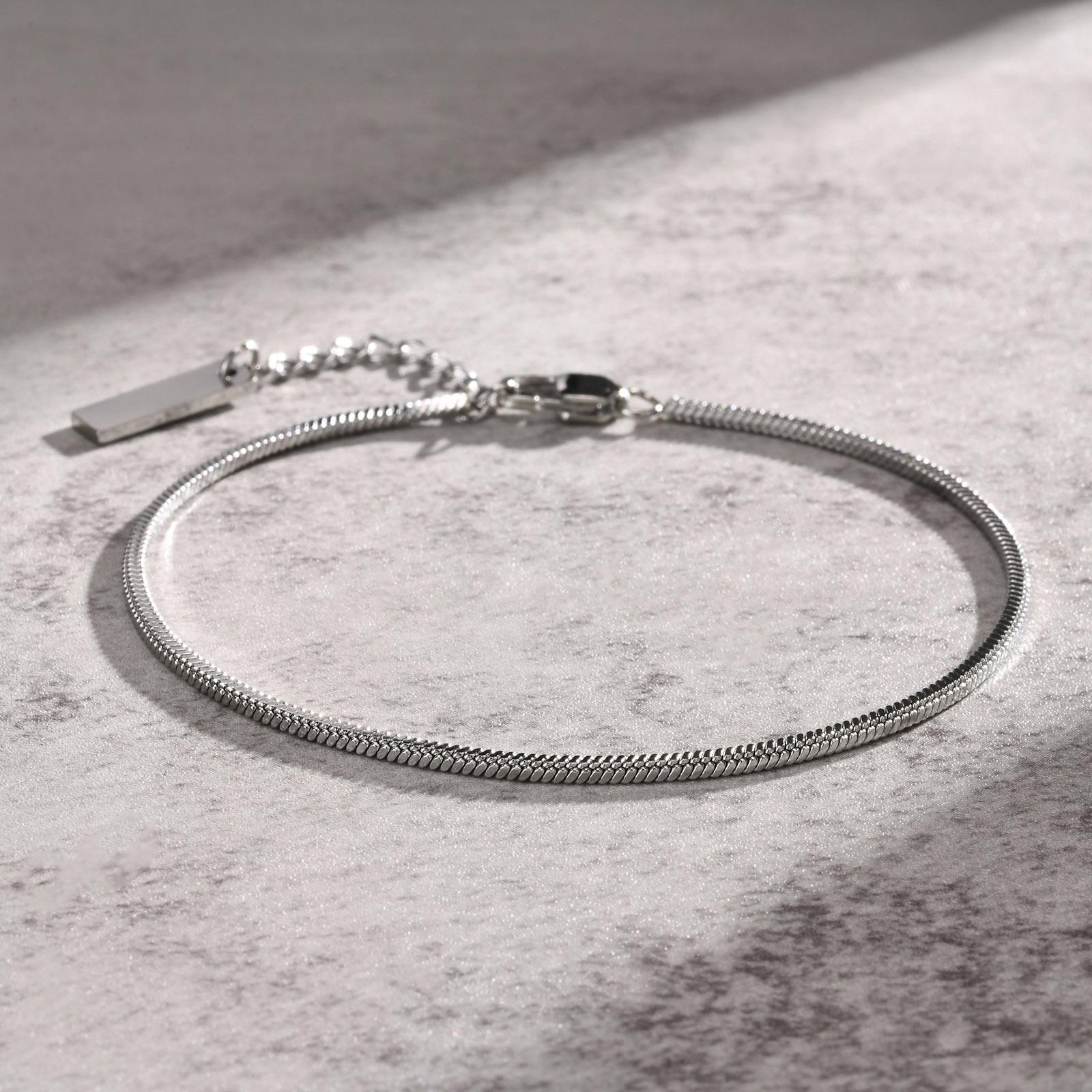 

Vnox Dropshipping 1.7mm Square Snake Chain Bracelets for Men, Stainless Steel Cool Bracelet, Basic Casual Wristband 16cm-21cm