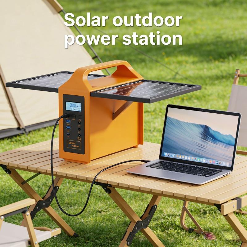 100W 150W Solar Powered Outdoor Power Supply 110/220V Power Supply Solar Generator Backup Power LED With Solar Panel For Camping