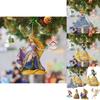 Festive 8cm Christmas Disney Princess Acrylic Cartoon Pendant Ornaments Xmas Tree Hanging Decor
