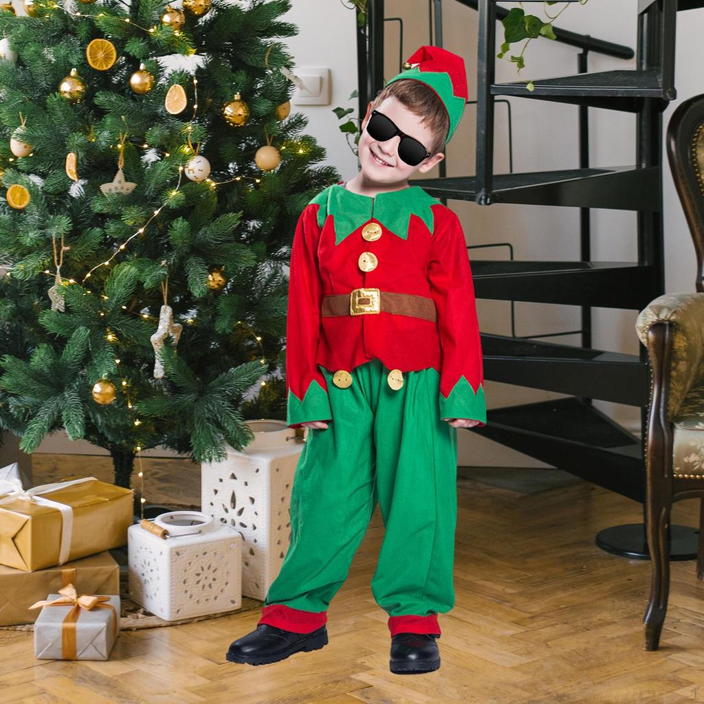 Christmas Costume Set Comfortable Dress Up for Party Favors Carnival Children