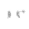 Earrings - LOVA LOLA VAN DER KEEN - Solid 925 Sterling Silver - Cubic Zirconia - Stud Backing
