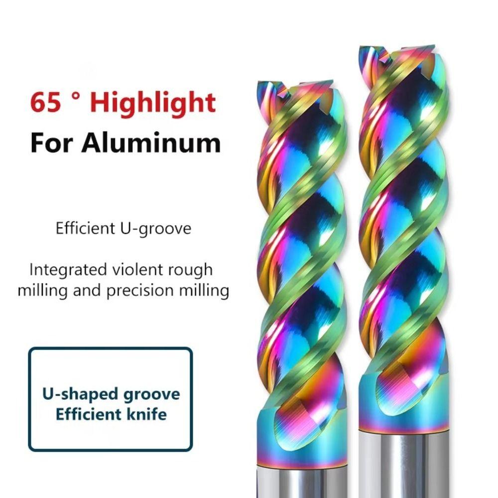 Coated High Gloss Aluminum Metal Milling HRC65 Engraving Router Bits Special CNC CNC Carving Bit