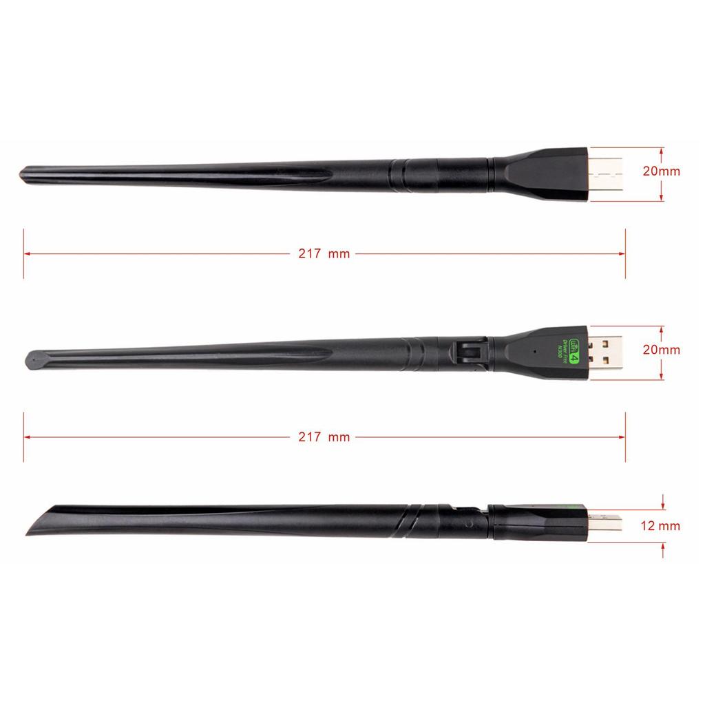 300M Wireless USB Network Adapter - Driver-Free WiFi Receiver/Transmitter with Antenna