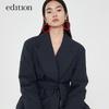 Edition Women's Winter Belted Lapel Short Goose Down Jacket