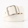 Womens Korean Stylish Vintage Pu Leather Belt Featuring Square Buckle Design