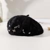 Pearls Stylish Cabbie Hat for Men Hat Furry Vintage Cabbie Caps Unisex Headwear Autumn Winter Hat for Daily Wear