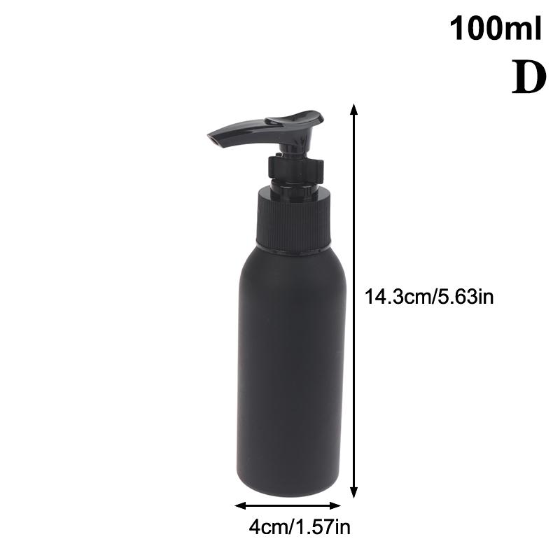 40Ml-250Ml Black Frosted Aluminum Bottle With Cap Perfume Lotion Cosmetic Toner Water Bottle Travel Protable Refillable Bottle