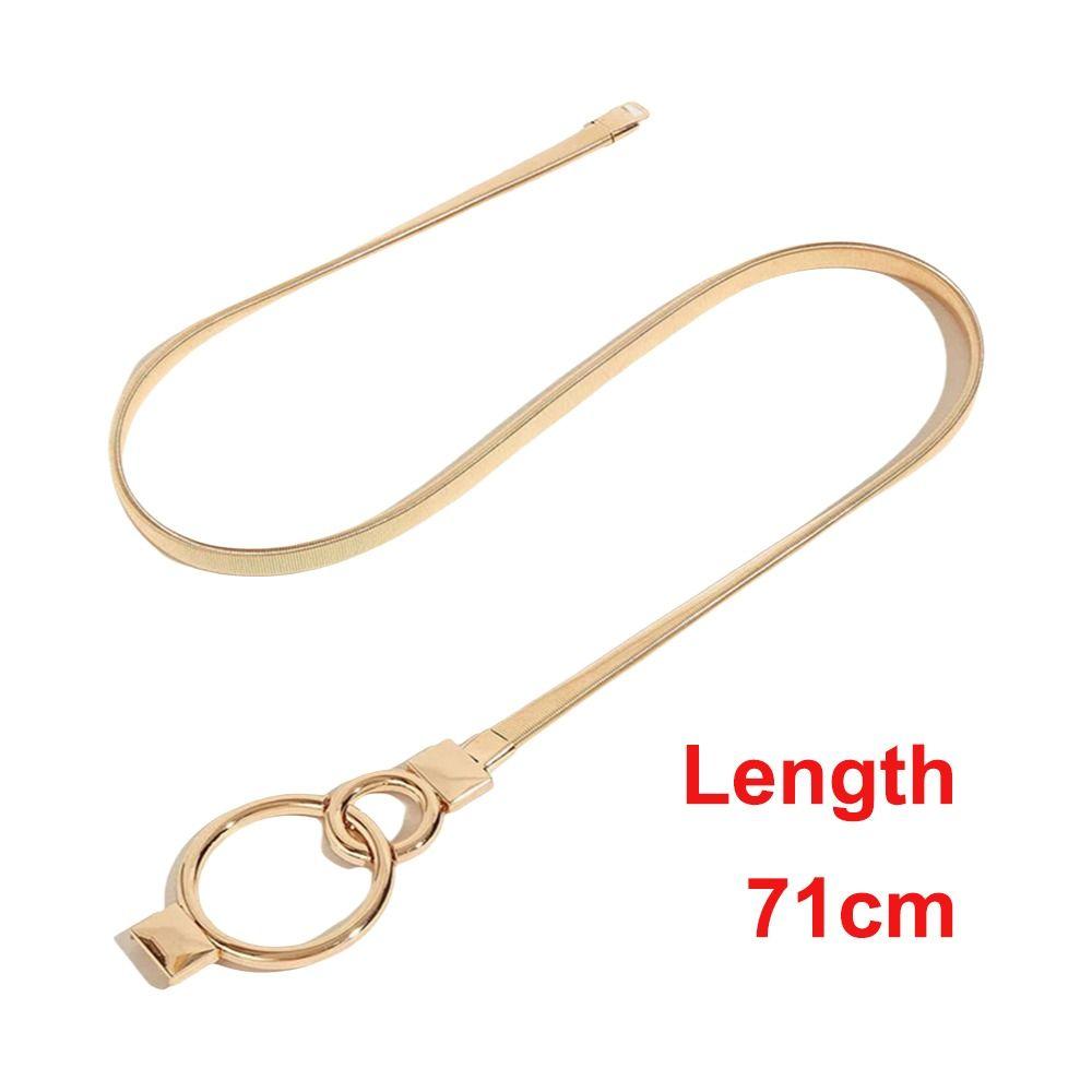 Metal Female Waist Belts Spring Chain Belt Simple Waistband For Women