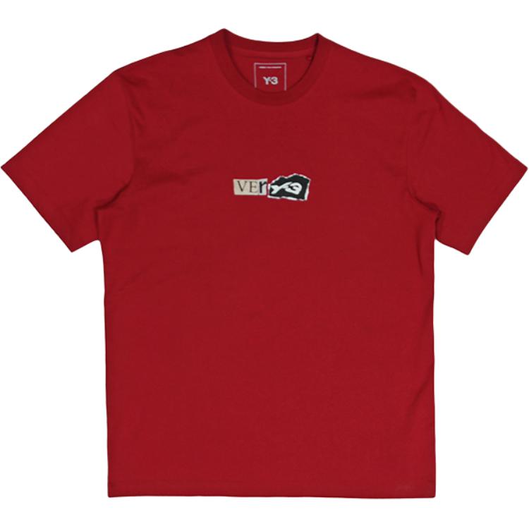 Y-3 Hip Hop Fashion Short Sleeve Versatile T-Shirt Men tops Red IA8902 M 16660₽