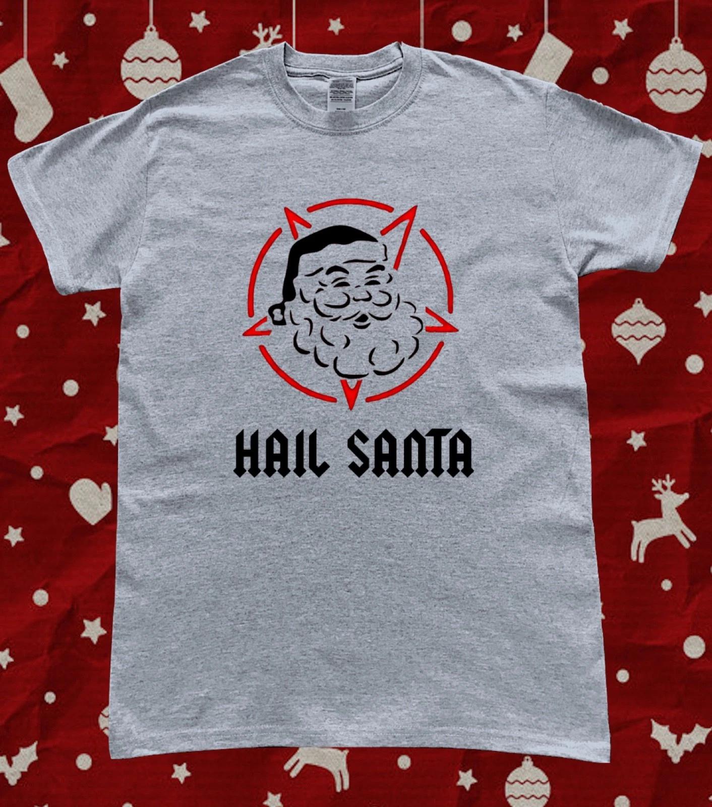 Hail Santa Funny Christmas Occult T-Shirt 3XL
