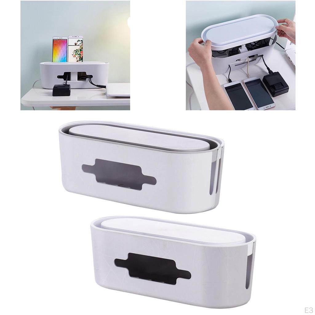 Cable Management Box Power Strips Organizer 32x13x11cm Lightweight Accessory Versatile with Phone