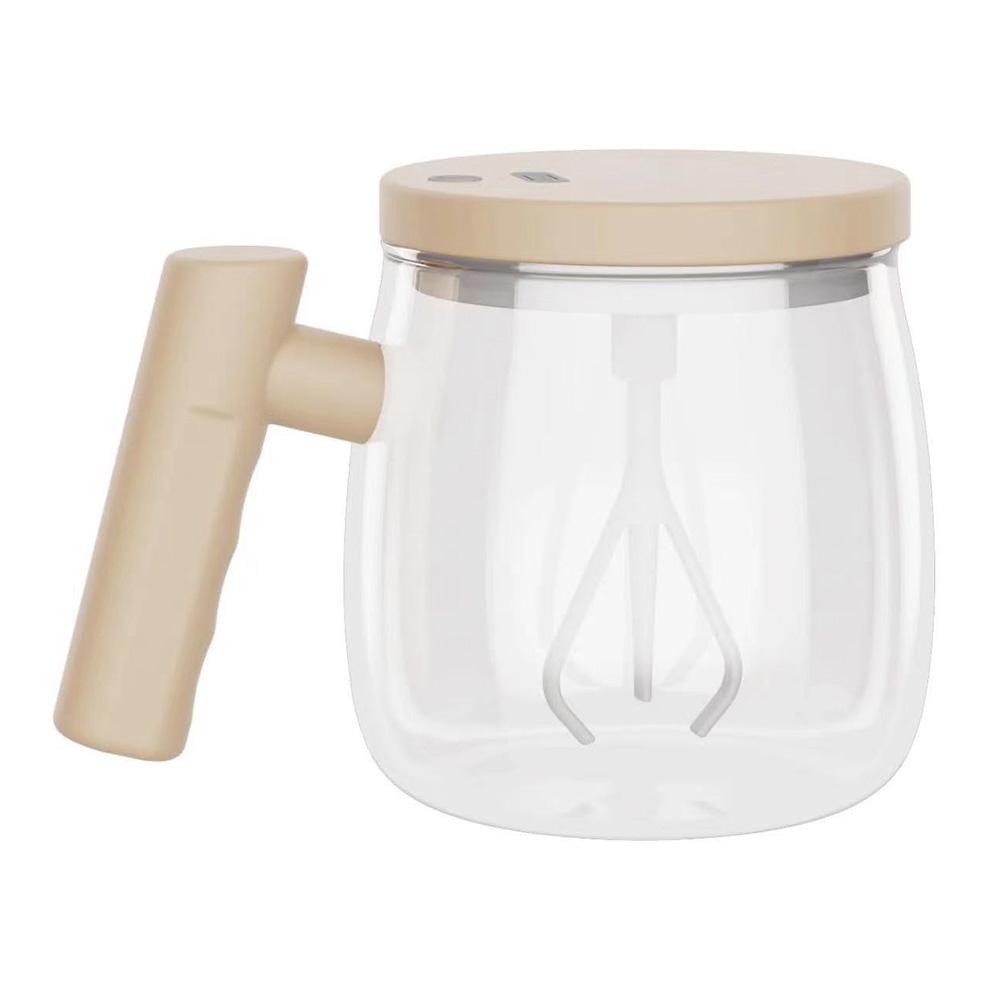 400ML Self Stirring Coffee Cup Waterproof Glass Electric Mixing Cup High Speed Stirring with Detacha Stirrin Travel Coffee Cup