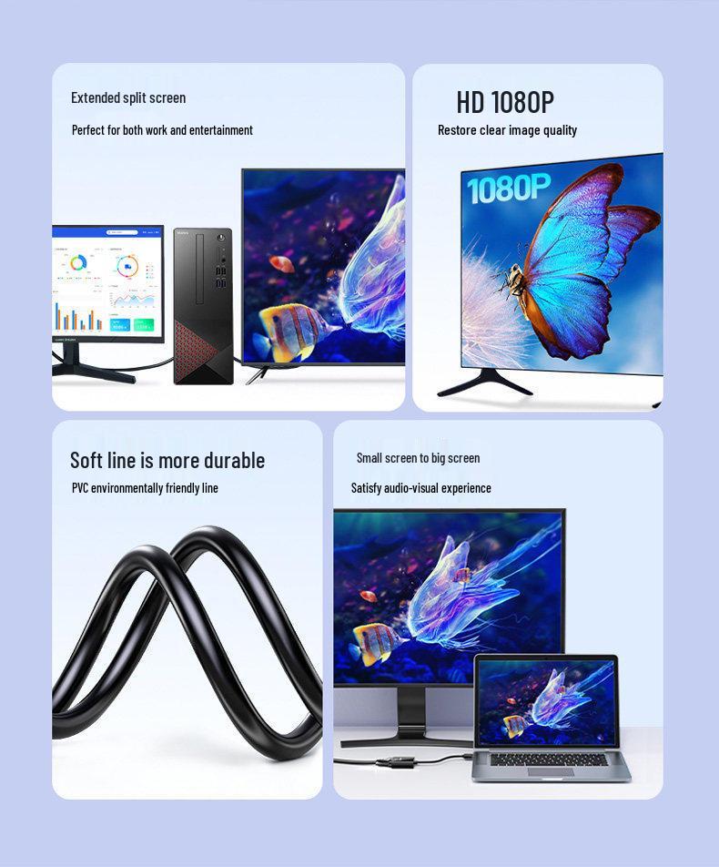 Shan Ze DP to VGA Adapter: High-Definition Laptop Graphics Card Connection Cable Converter