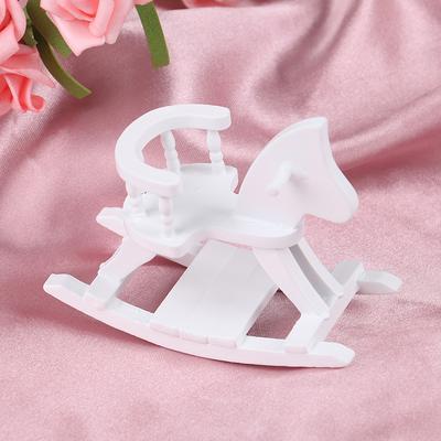1/12 Dollhouse Miniature Wooden Rocking Horse Chair Furniture Accessories Toys