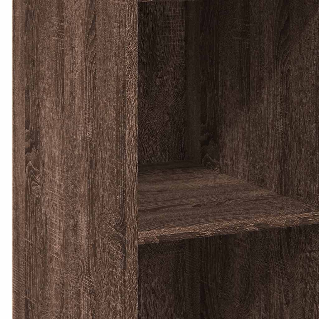 Highboard in Brown Oak Look 40 x 41 x 124 cm Engineered Wood