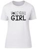 Volleyball Girl Fitted Unisexs Ladies T Shirt