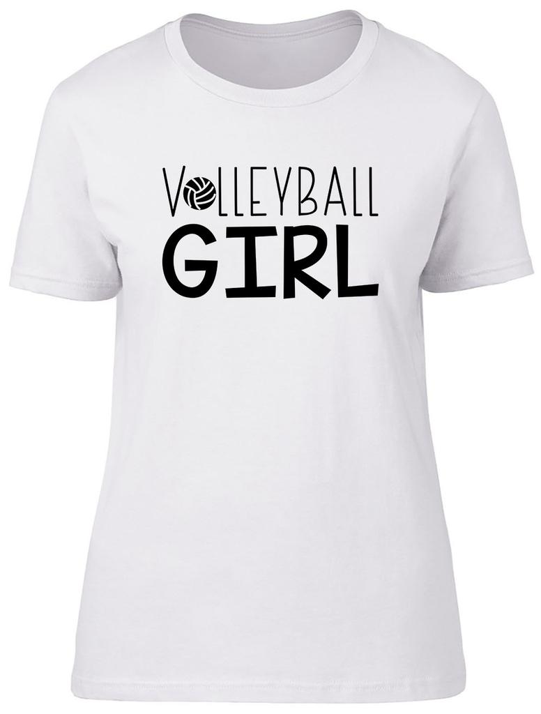 Volleyball Girl Fitted Unisexs Ladies T Shirt