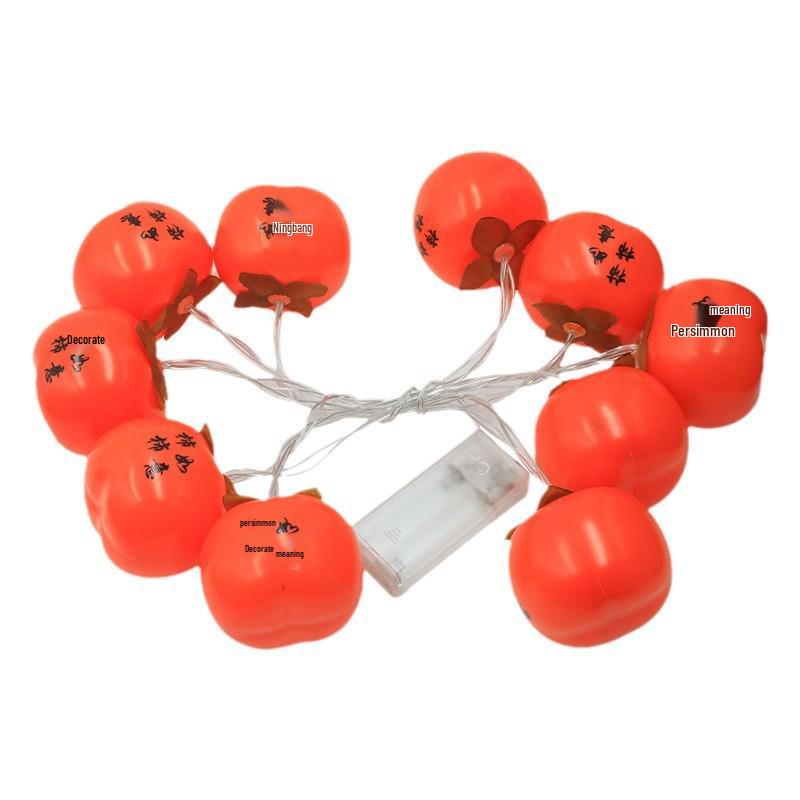 Chinese Festive LED Persimmon & Apple Decorative Lights