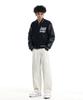 CREAM SODA LAB Front Catbrush Washed Cotton Elastic Waist Pants Ivory
