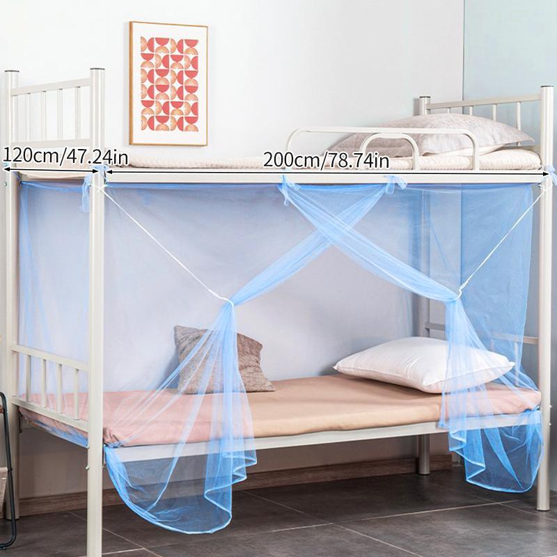 Student Dormitory Mosquito Net 3 Doors Upper Lower Bunk Mosquito Nets Bedroom Camping Mesh Holes Breathable Mosquito Curtains