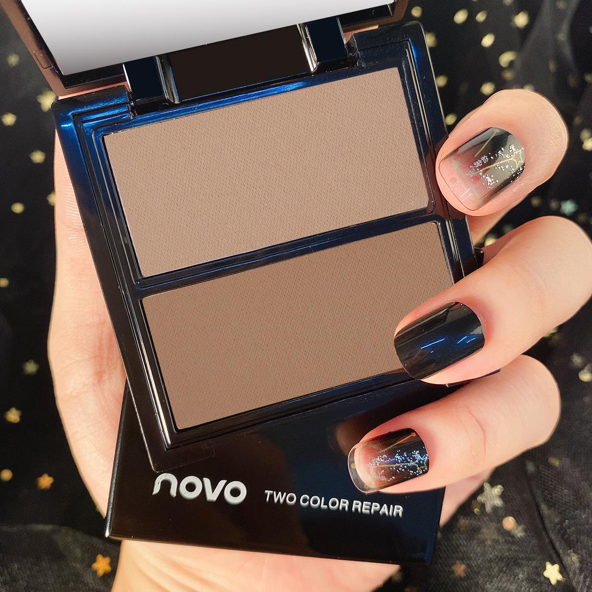 NOVO 3D Sculpting Duo: Dark Contour & Highlight Powder for Face & Nose Sculpting