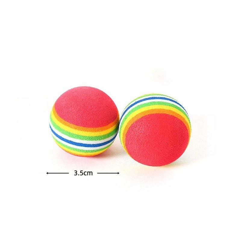 Colorful Sounding Cat Toy: Mesh Bell Ball for Self-Play and Biting