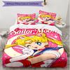 3pcs Duvet Cover Set (1*Duvet Cover + 2*Pillowcase, Without Core), Sailor Moon Print Soft All‑Season Bedding Set, Home Bedroom Decor Gift