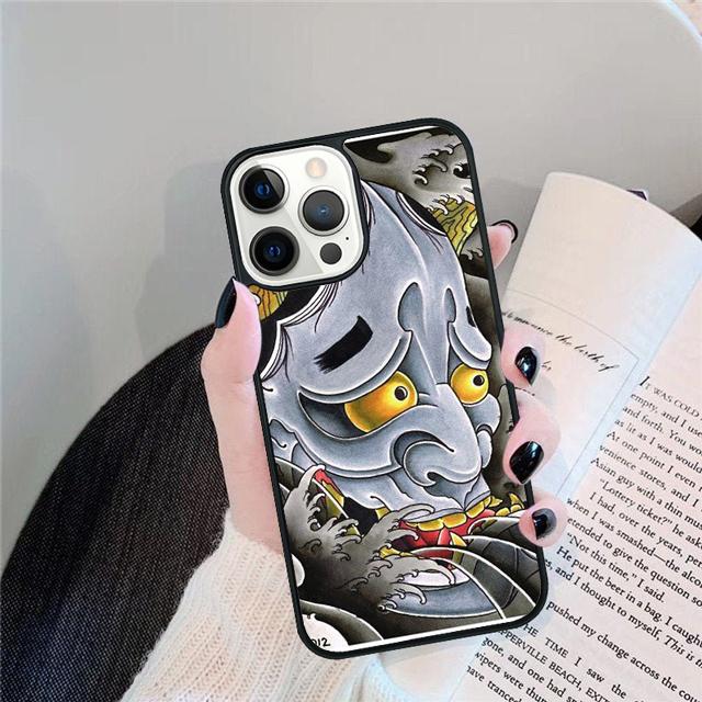 Oni Mask Phone Case Cover For iPhone 17 Air 15 16 14 13 12 Pro Max 11 Pro Max Plus Coque Shell