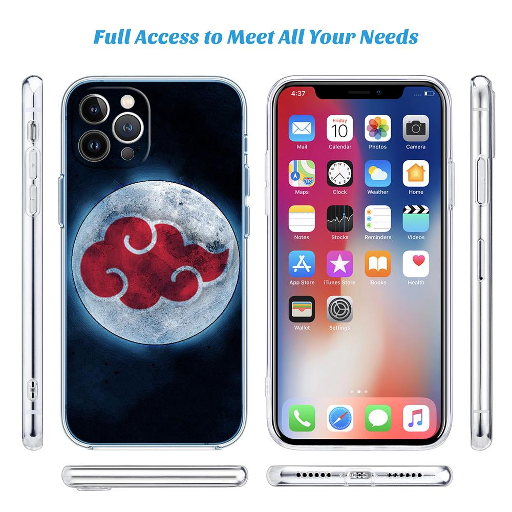 PP46 Naruto Akatsuki Soft Shell Transparent Phone Case for Samsung Galaxy A04 A04S A14 A23 A34 A54 M23 M33 M52 M53