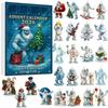 Christmas Countdown Hanging Ornament Set, 2D Flat Snowman Design for Winter Holiday Decor