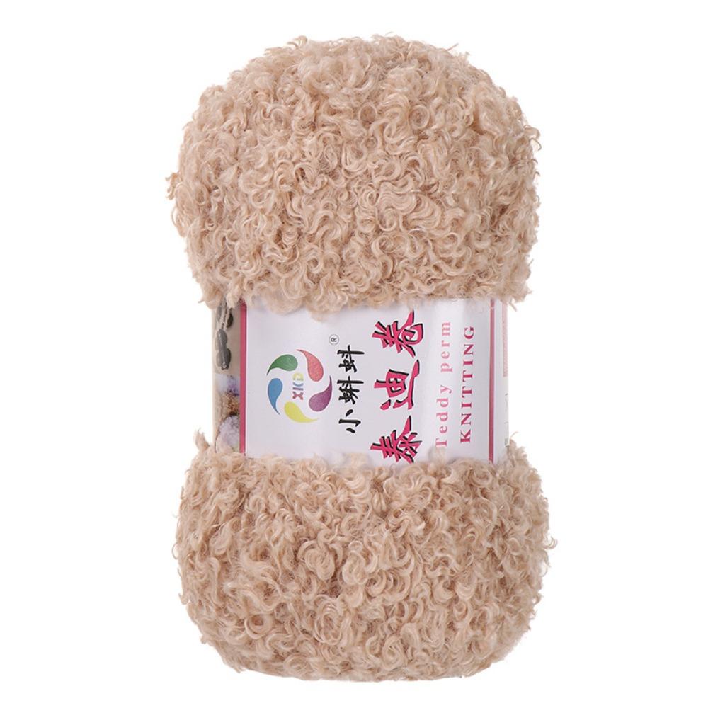 

100g Weight Teddy Knitting Yarn Curly Hair Texture Acrylic Material Teddy Loop Yarn Texture Woven Threads Crochet Yarn абрикосовий