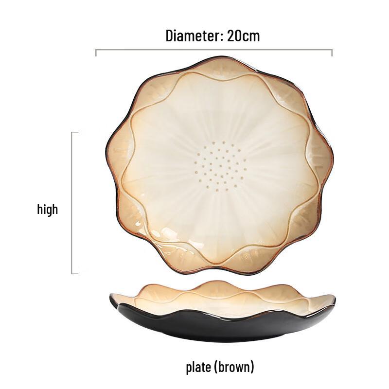 Nordic Kiln Glaze Ceramic Salad Plate