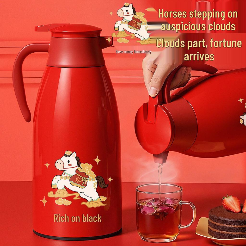 2026 New Model Thermos Flask: Large Capacity Insulated Warm Kettle and Hot Water Bottle.