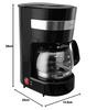 Dretec CM-101 Fully Automatic Drip Coffee Maker, Single-Serve, Small, 4-Cup Capacity, 0.65L, Two-Level Strength Adjustment, Glass Server, Black