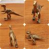 Mini Brass Dinosaur Figurines Ornament Metal Animals Statue Jurassic Dinosaur Family Small Statue Home Decor Crafts Accessories