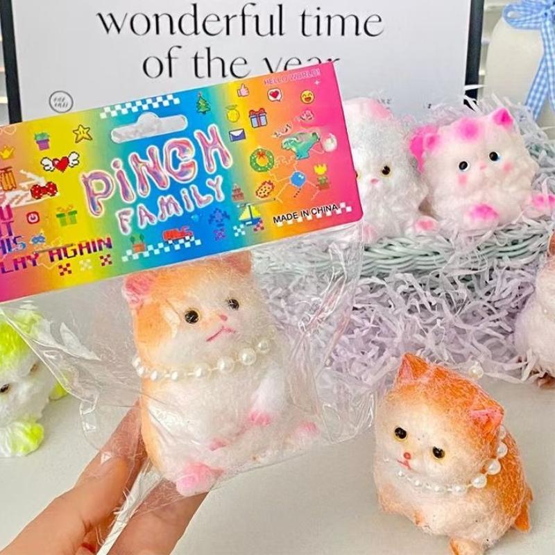 Squishy Cat Squeeze Toy Cute Kitten Antistress Fidget Toy Stress Relief Toy for Kid Adults Anxiety Relaxation Birthday Gift Taba