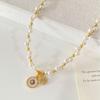 French Shell Pearl & Cubic Zirconia Pendant Necklace - Elegant Light Luxury Clavicle Chain