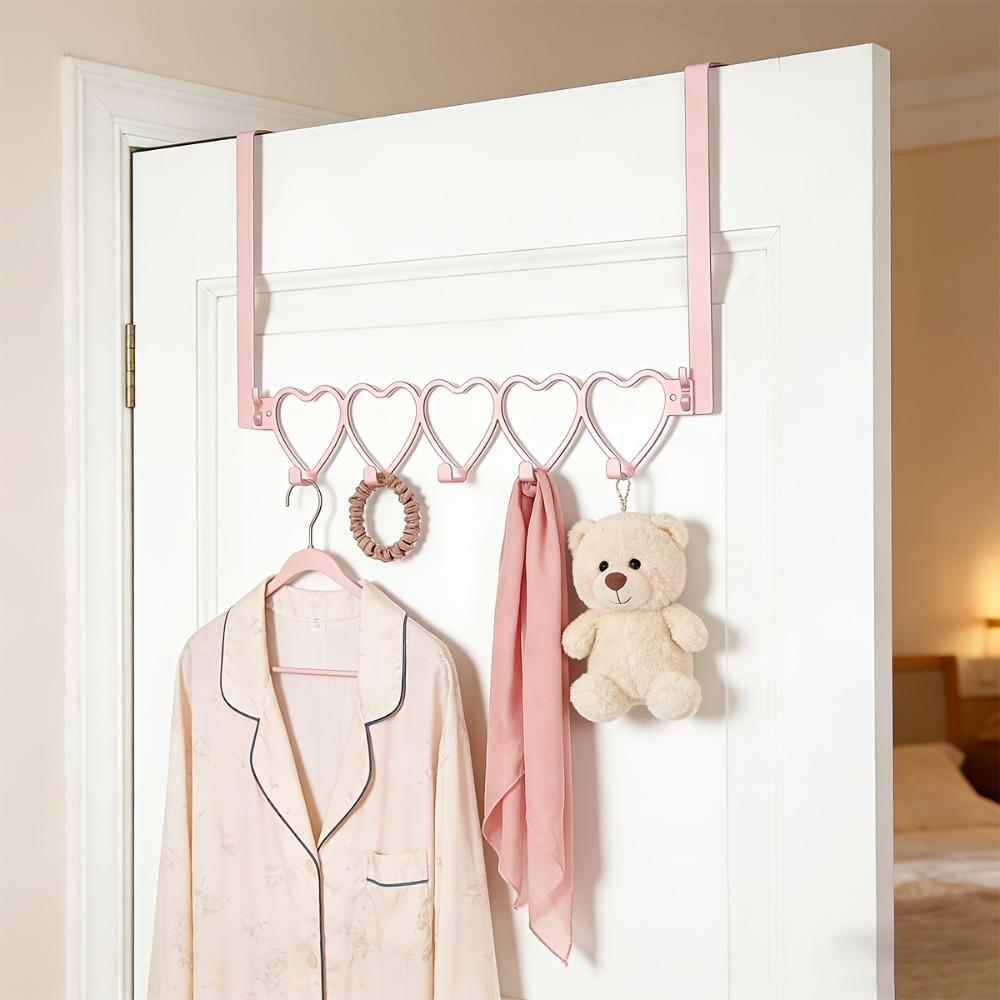 Pink Door Hanger Hooks Iron Wall Mount Hook Rack New Towel Hanger  for Entryway Bathroom Bedroom