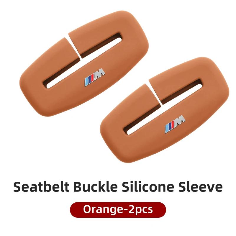Car Sticker 2025 Hot Silicone Anti Scratch Car Seat Belt Clip Protector Buckle Lock Cover For BMW X1 X2 X3 X5 E46 E90 E70 F20 E6
