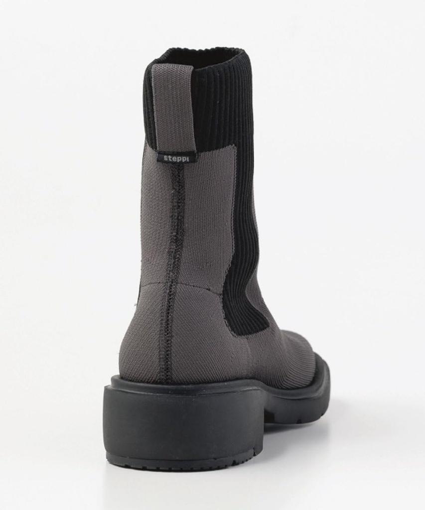 Steppi Washable Side Gore Knit Boots with Stretchy Low Heels and Size 6H Women's Waterproof, Soft, Comfort, SESISW0014, Black,