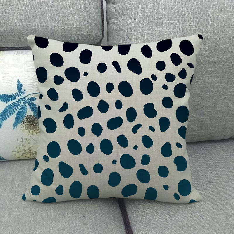 Black And White Leopard Print Spots Digital Printing Short Plush Pillow Covers For Car Sofa Office Cushion Cover Home Goods