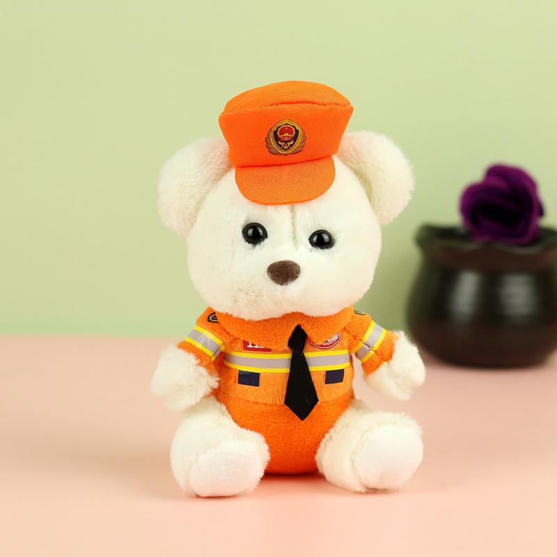 Traffic Delightful Police Teddy Bear Plush Toy Keychain For Cars And Bikes